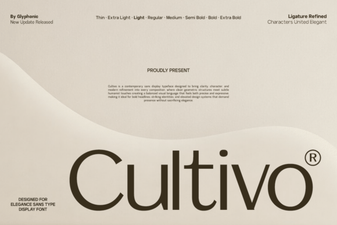 Cultivo Font: Creative Typeface for Modern Design