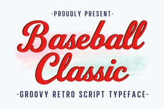 Baseball Classic Fonts for Sports Design Projects